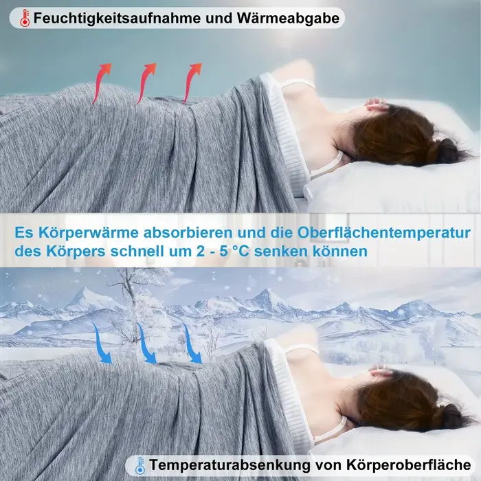 Couverture Rafraîchissante d'Été : Absorbe la Chaleur Corporelle