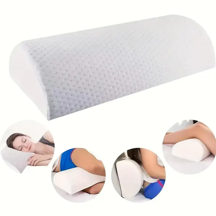Coussin de soutien en mousse à mémoire de forme demi-lune multifonctionnel pour les jambes