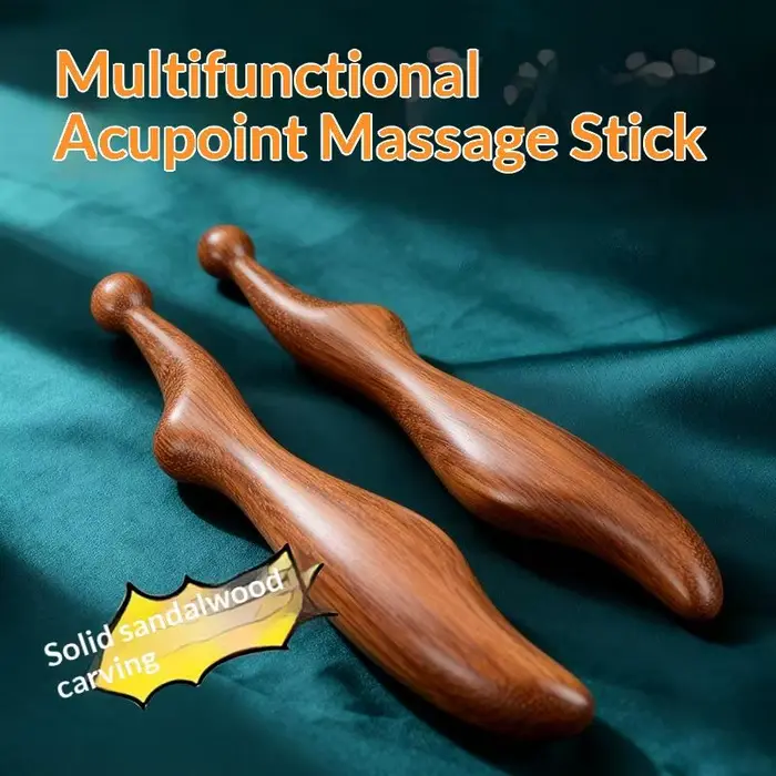 Bâton de massage en bois de santal pour acupression