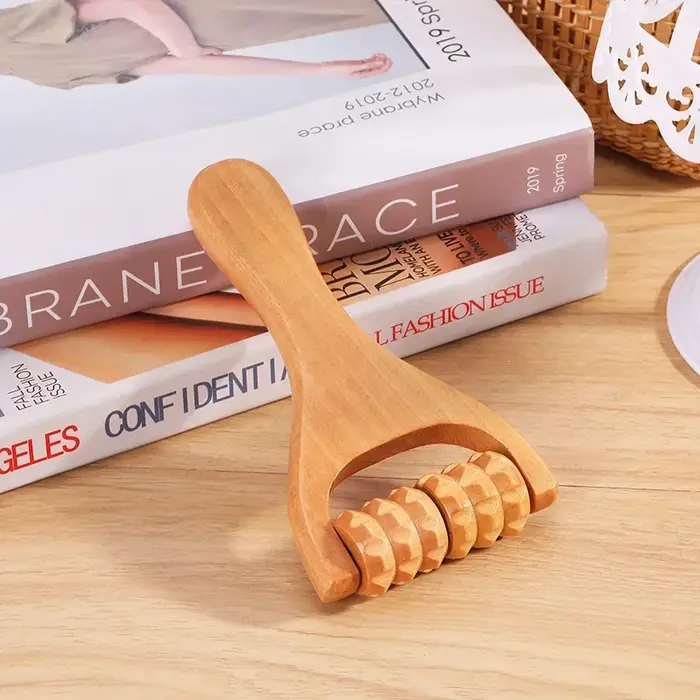 Mini masseur à rouleaux en bois