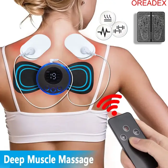 Masseur de cou EMS, stimulateur musculaire électrique